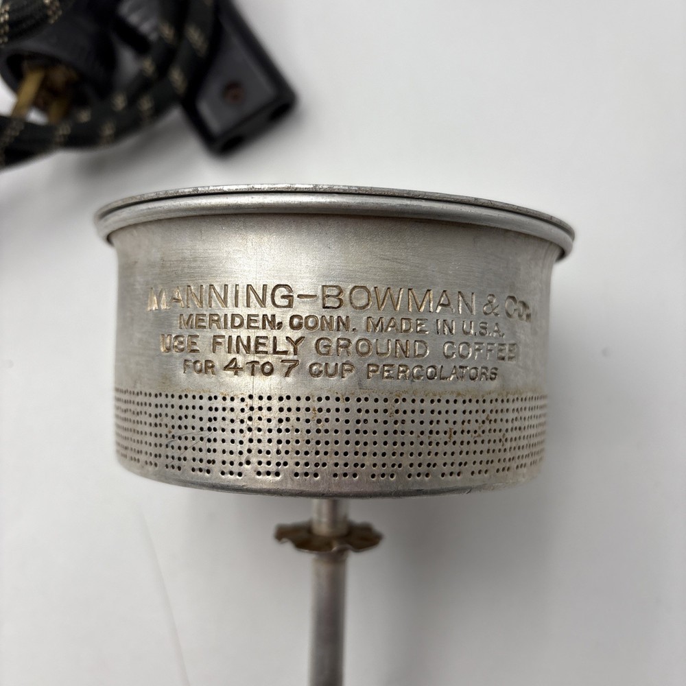 MANNING BOWMAN Percolator #398 Vtg 1940s