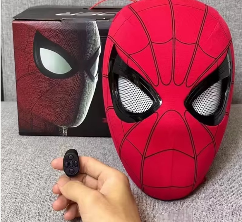 Spider-Man Mask with Remote Control Eyes + Accessory Set | Cosplay & Decorations