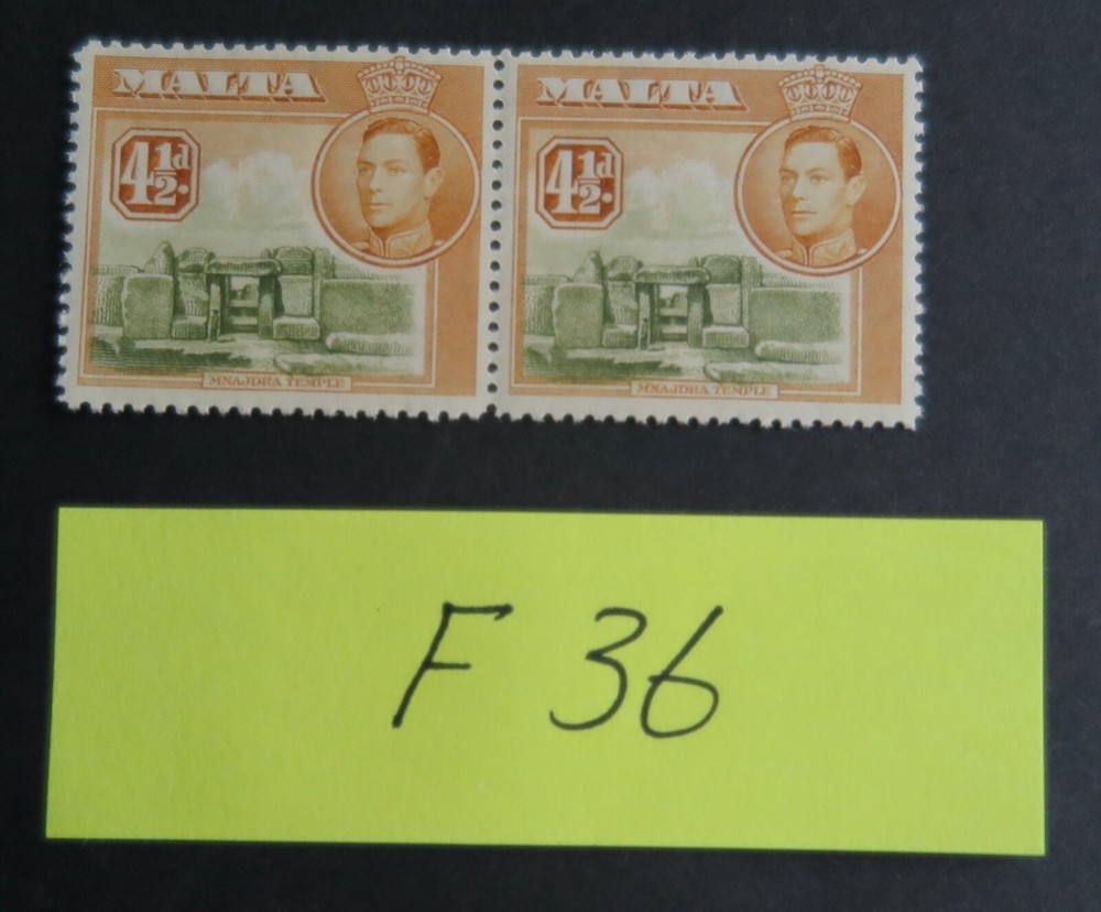 1942 malta King George stamps
