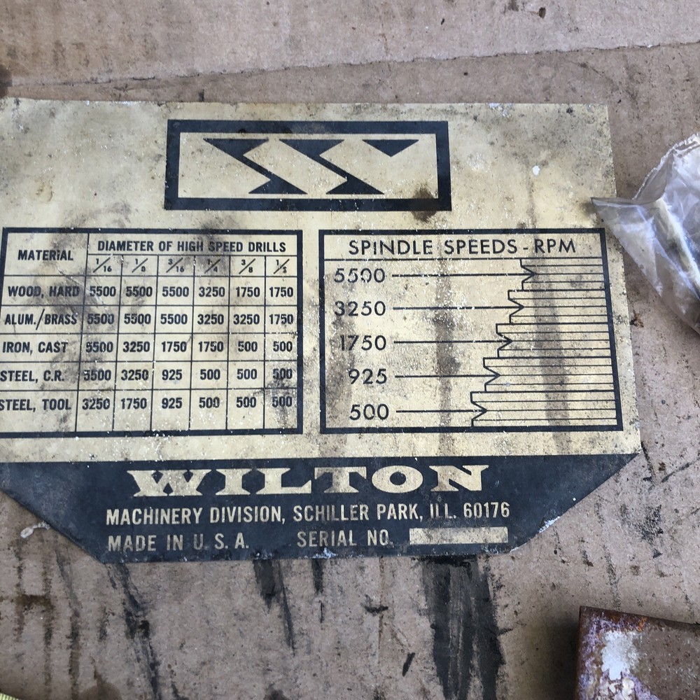 WILTON DRILL PRESS BENCH 2781 ON OFF SWITCH PLATE