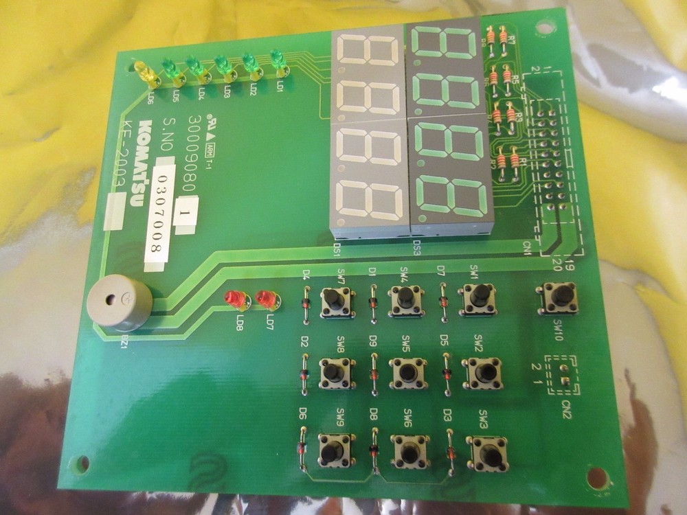 Komatsu 300090801 KE-2003 Display Panel Board PCB Used Working