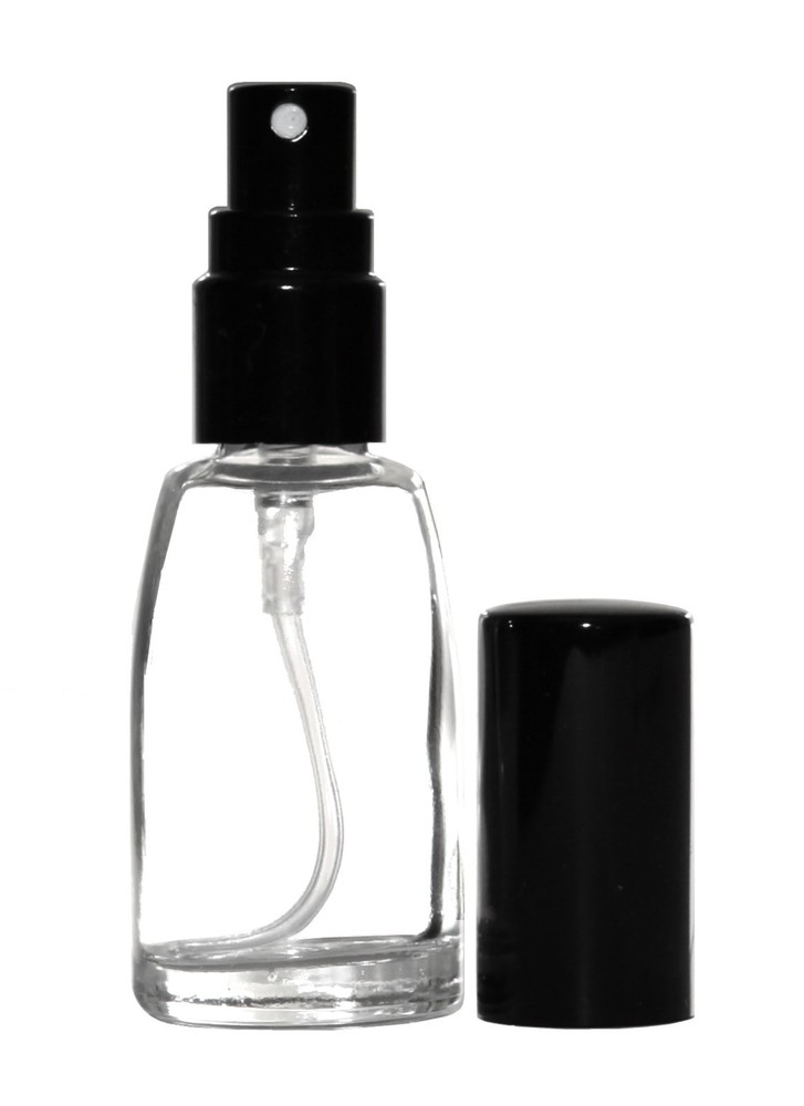 Perfume Atomizer Empty Refillable Bell Glass Bottle Black Sprayer 10ml 1/3 oz