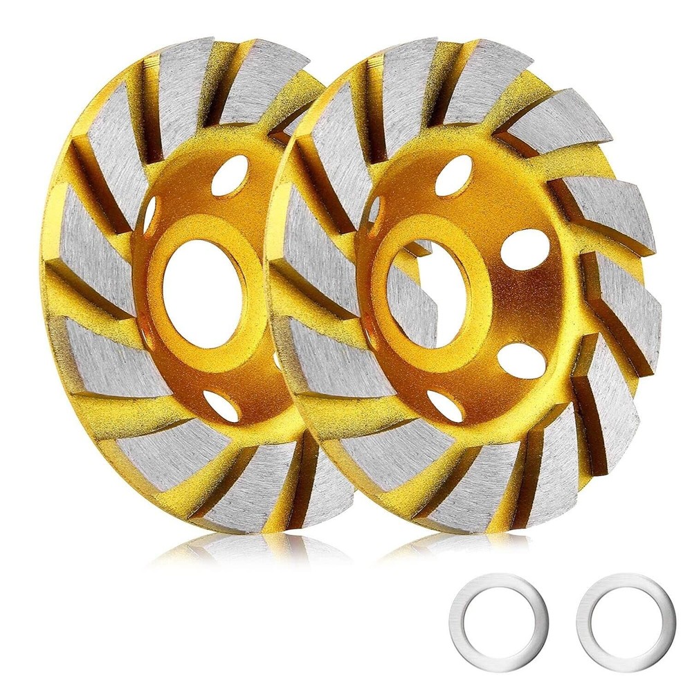 4in Concrete Diamond Grinding Cup Wheel 12 Segs 2 Pack
