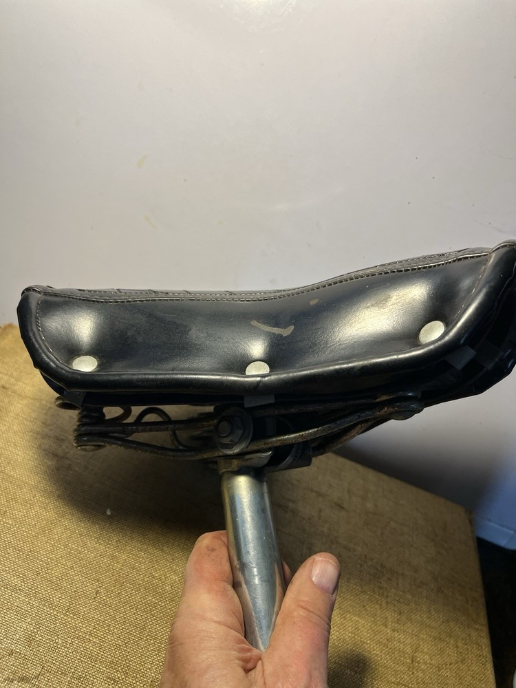 Vintage Royce Union Original Leather Bicycle Seat From A Inversion Bicycle