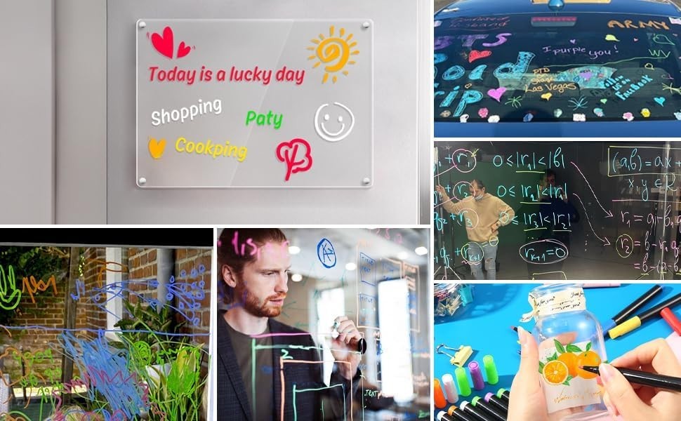 Versatile Liquid Chalk Markers for Creative Planning - 14 Colorful Tools