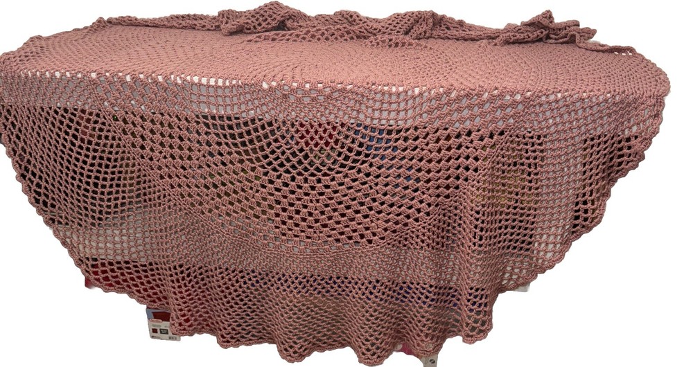 Pink Circle Blanket! Approx 70inches Long