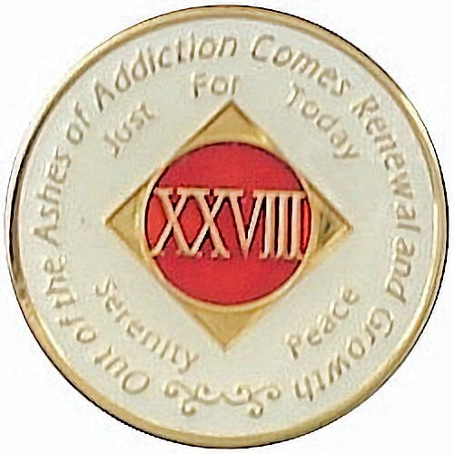 28 Year NA Anniversary Medallion - TRINAWHT