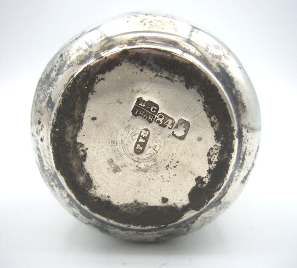 VIKTOR VASILYEVICH 1868 VODKA CUP/KIDDUSH CUP SILVER .875 2 1/2" TALL