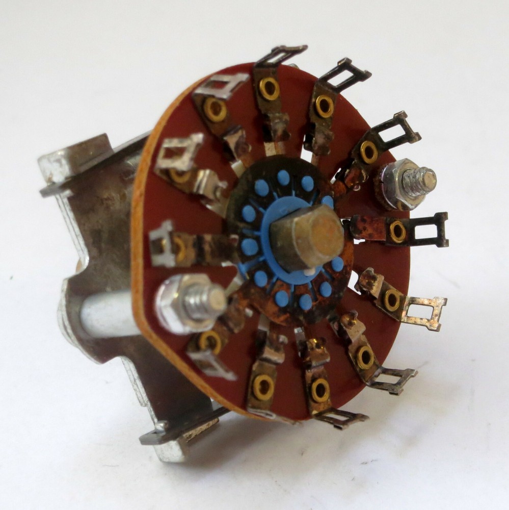 CRL 2 pole 5 position rotary switch with short milled shaft