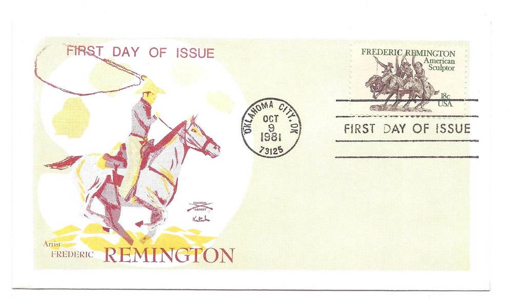 1934 Frederick Remington, Colonial, FDC