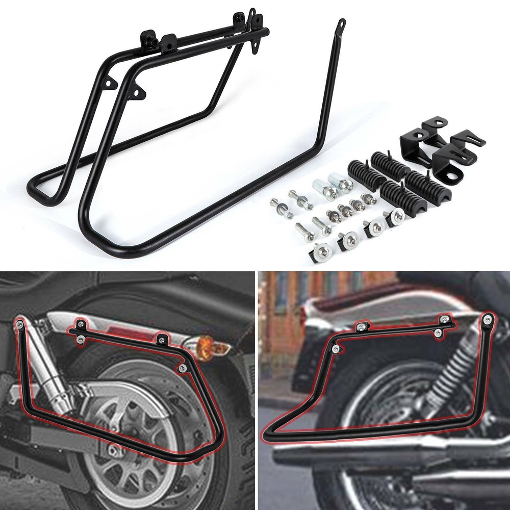 Saddlebags Conversion Mount Brackets Kit For Harley Dyna Models FLH Fat Bob FXDF