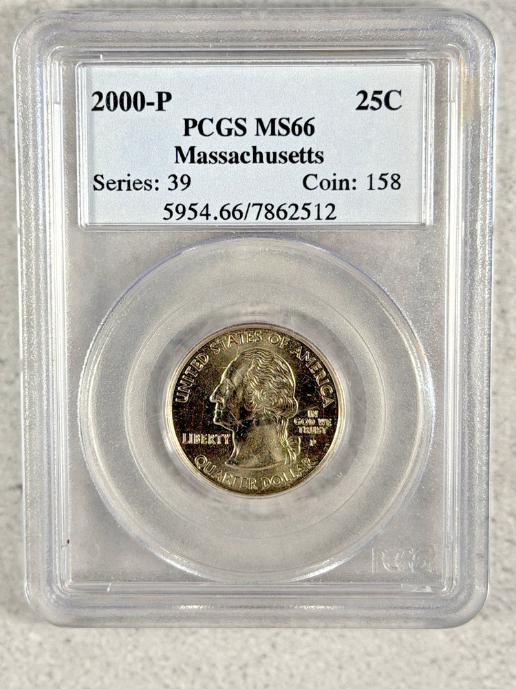 2000-P Massachusetts State 25C Quarter PCGS MS66