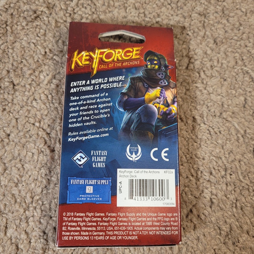 Fantasy Flight Games Keyforge 1 Packs 37 Card Archon Deck unopened