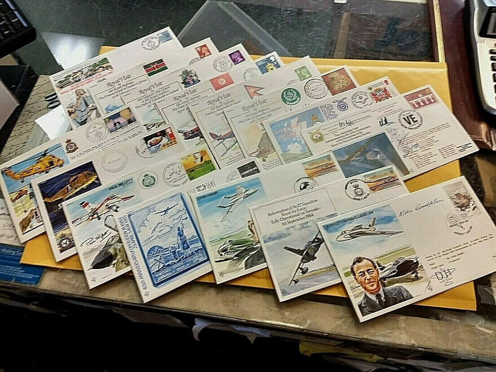KAPPYS BRITISH FLIGHT AVIATION ANNIVERSARY COVERS 36 DIFF ALL SIGNED CS1186