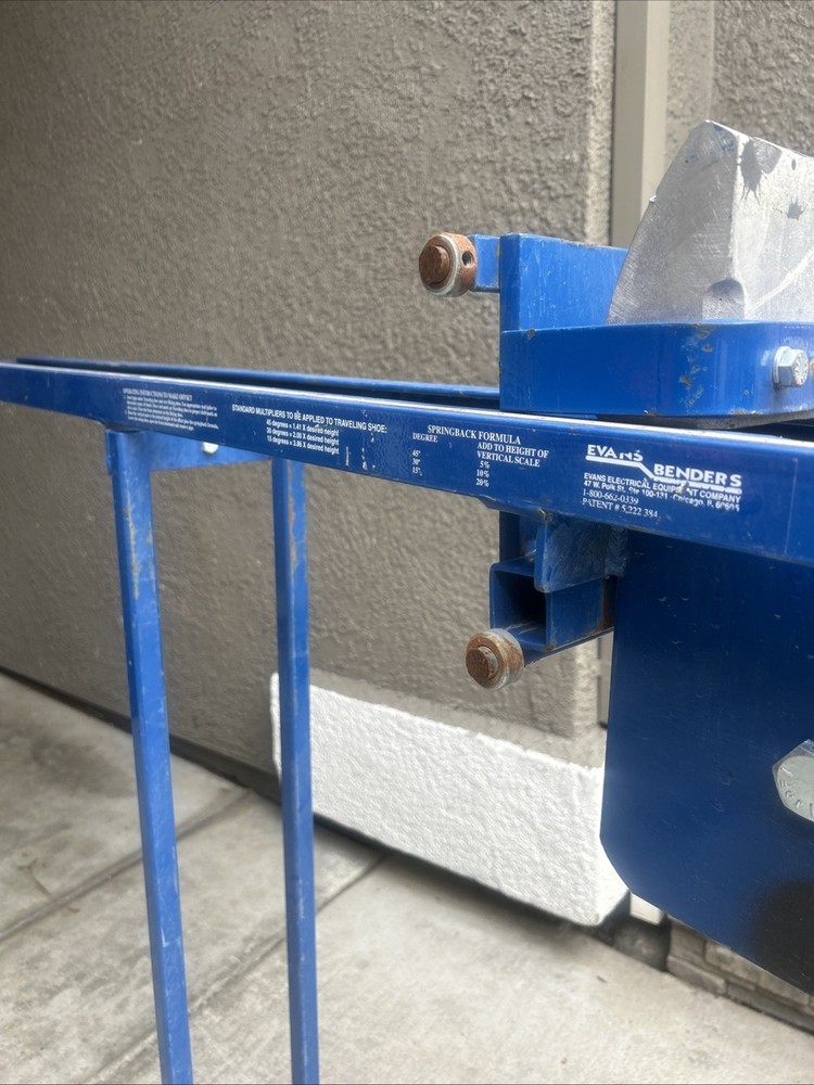 Evans Conduit Bender Offset Pipe Bender w/ Stand Electrician Tool EMT Chicago