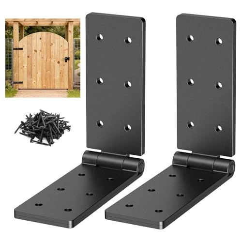 Heavy Duty Gate Hinges,70° Solid Double Layer Folding Butt Hinges with 2