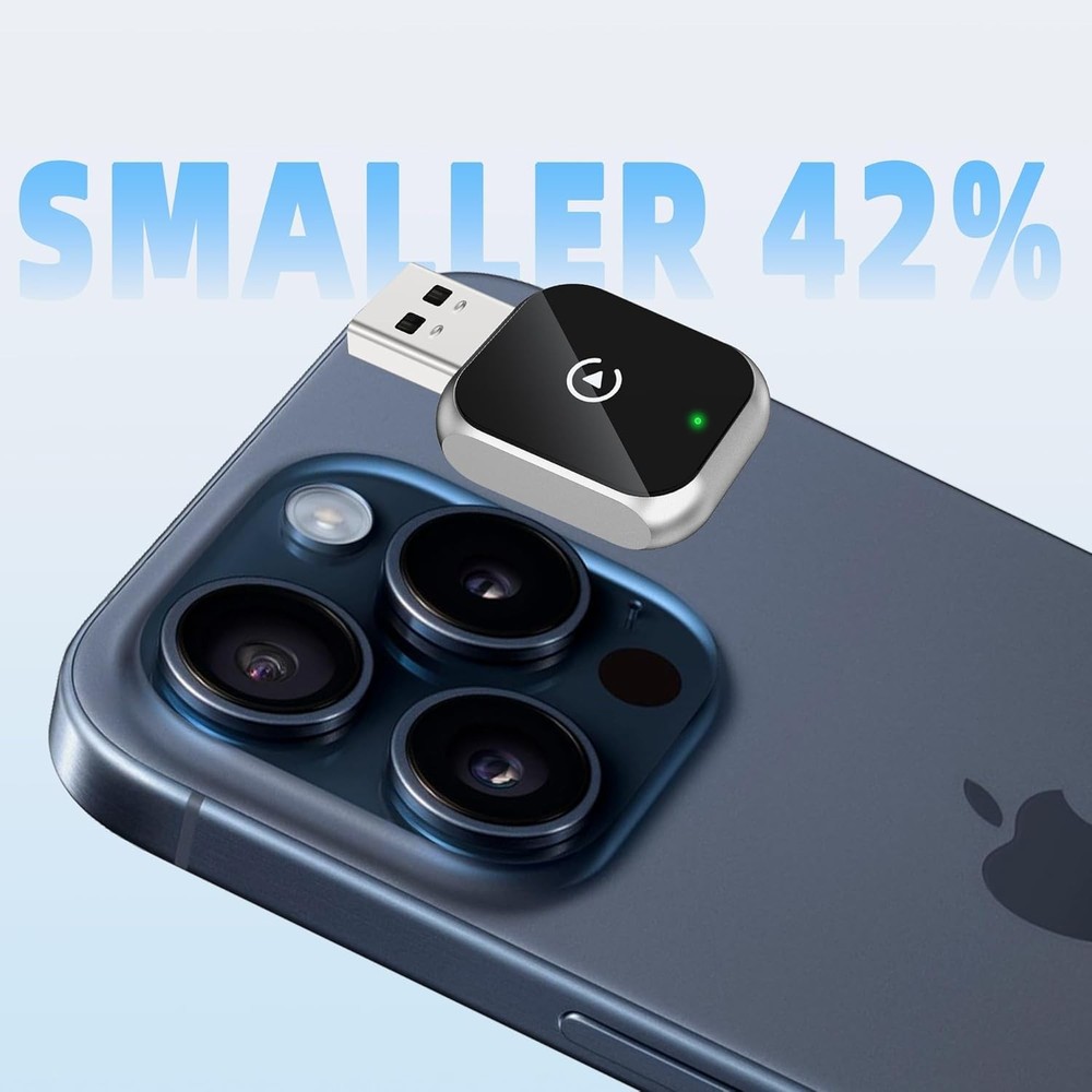 Junboer Mini Wireless Carplay Adapter for iPhone - Silver