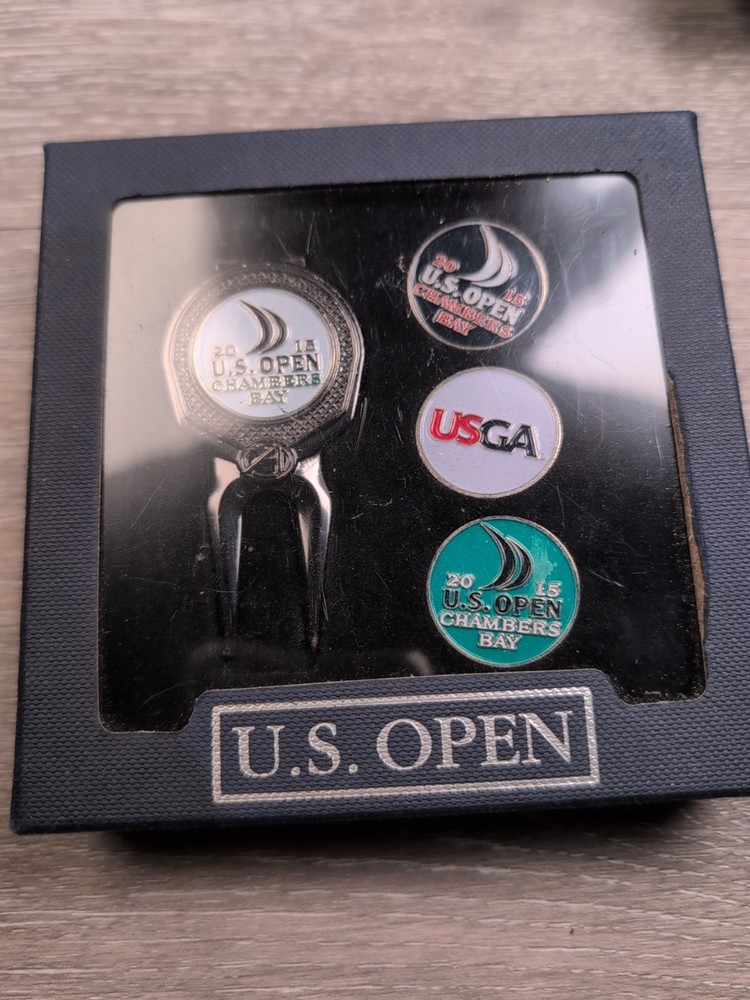 2015 US Open Chambers Bay Golf Divot Tool Set NIB