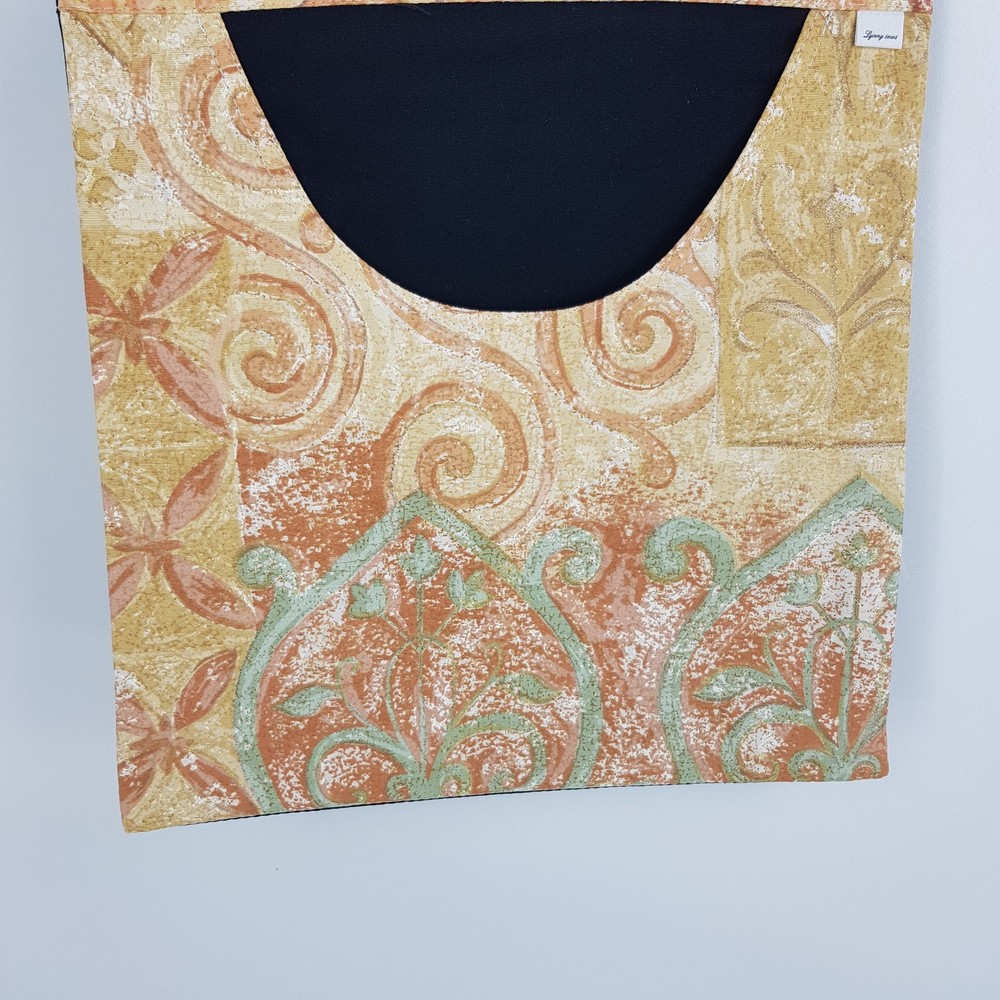 Peg Bag Handmade Cream Yellow Patterned Lined Laundry Clothes Peg Holder