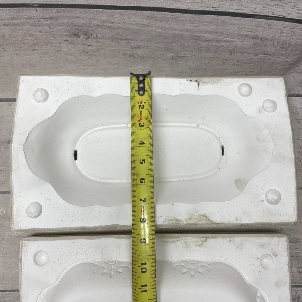 GEM Ceramic Casting Mold Oval Dish Bowl Trinket Tray #46