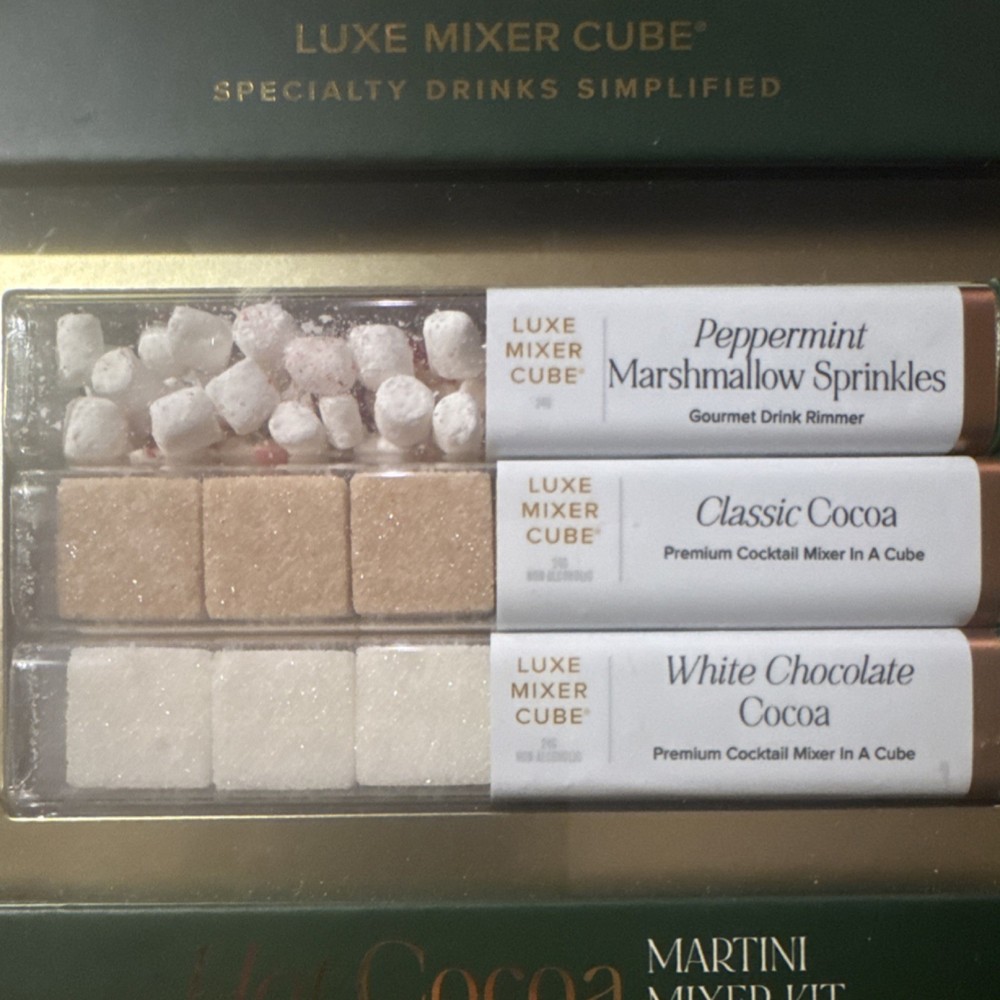Teaspressa Luxe Mixer Cube Hot Cocoa Martini Kit Peppermint Marshmallow