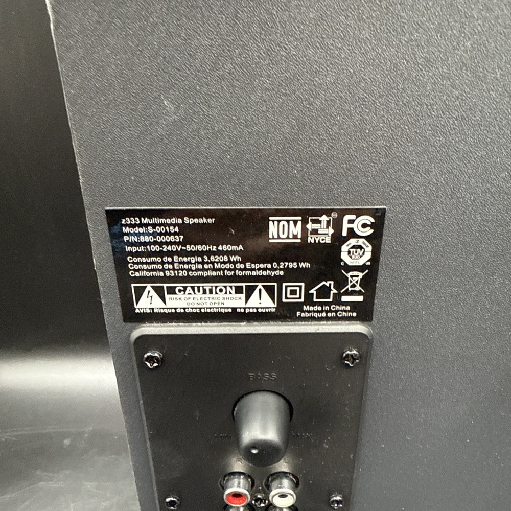 Logitech Z333 2.1 Model S-00154 Multi Media Home Computer Speaker System Tested