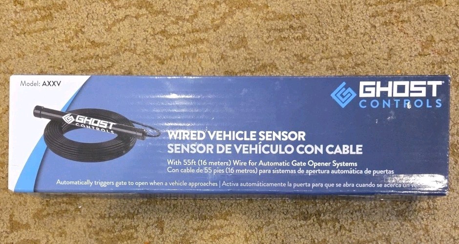 Ghost Controls AXXV Wired Vehicle Sensor with 55 ft. Cable for Automatic Gate