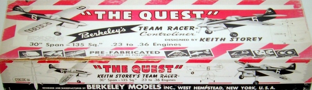 Berkeley TWO QUEST PLANS + CONSTRUCTION ARTICLE of UC TEAM RACER Model Airplane