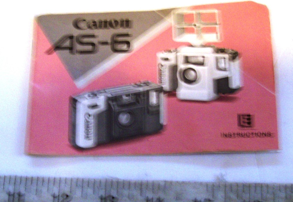 Org. Canon AS-6 Underwater Instruction Book Operating Guide Camera User Manual