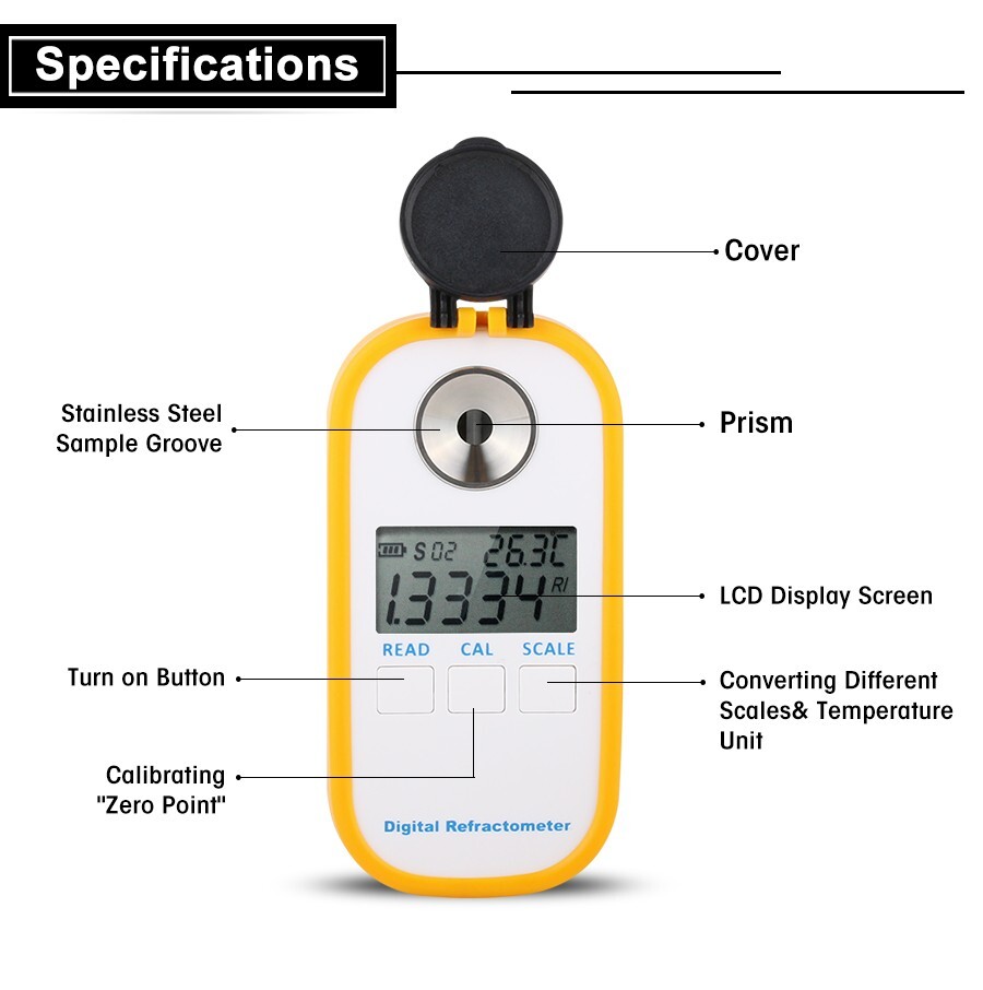 Handheld Coolant Refractometer Freezing Point Refractometer For Ethylene Glycol
