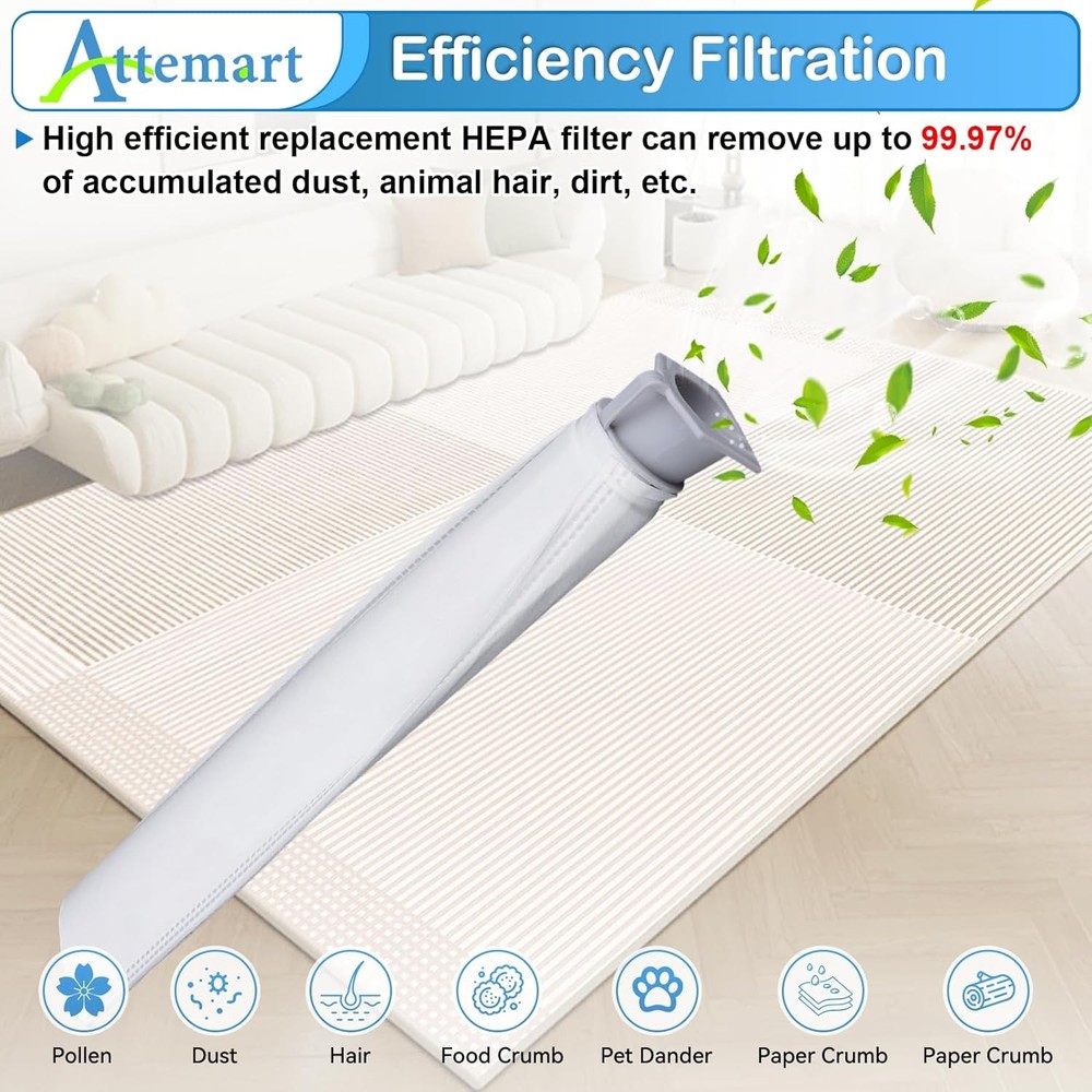 6pcs SR12 Microfilter for Sebo Automatic X Essential G1 G2 Filters Replacement