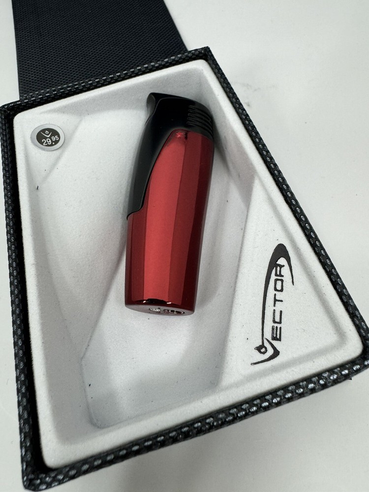 Vector Coup - Single Jet Flame Torch Lighter - Red and Black - New