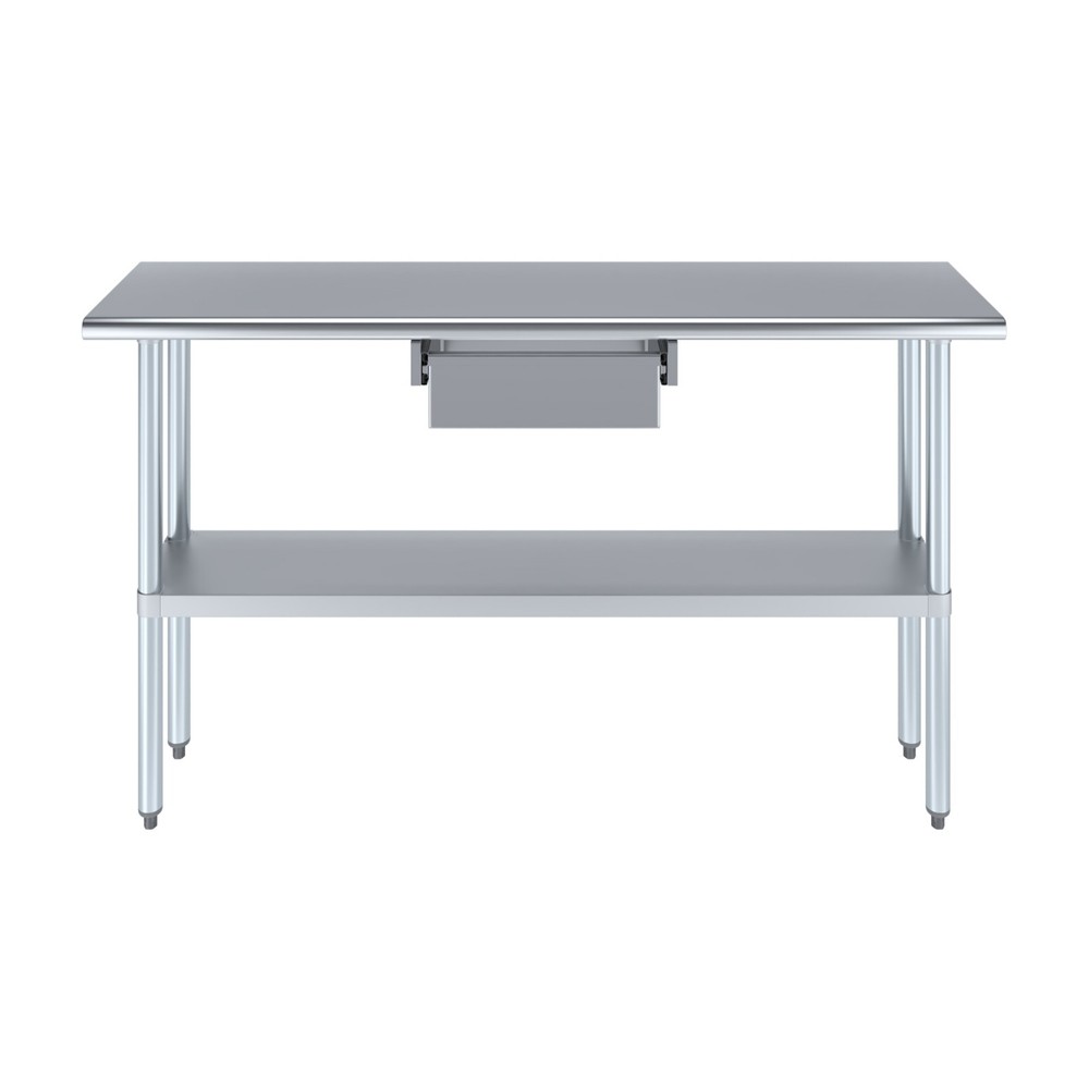 14 in. x 60 in. Stainless Steel Work Table With Drawer