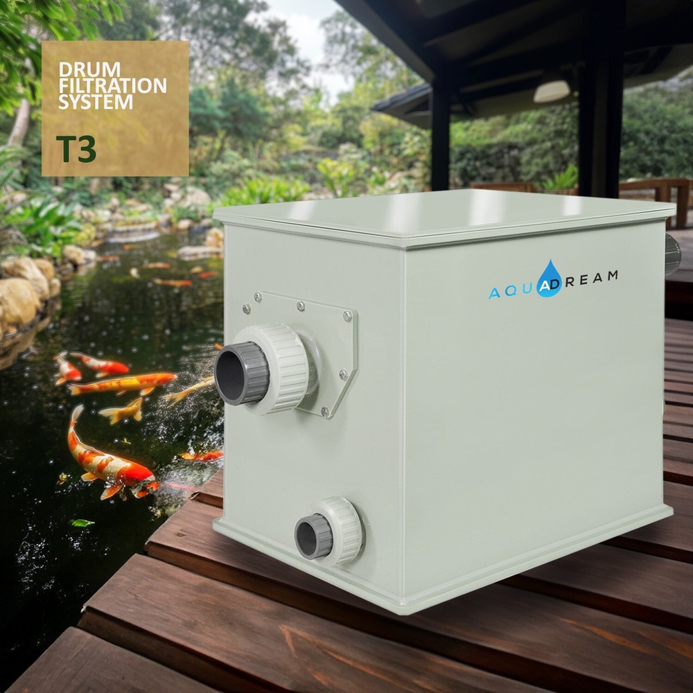 Koi Pond Drum Filtration System 3 Tons 800 GPH