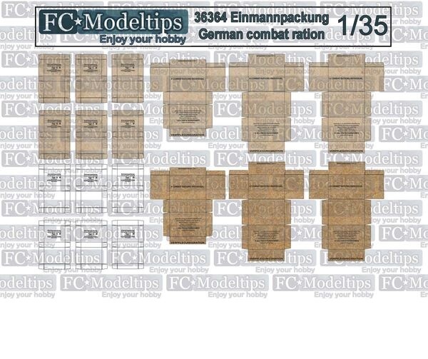 FC Model Trend 1/35 Elnmannpackung - German Combat Ration