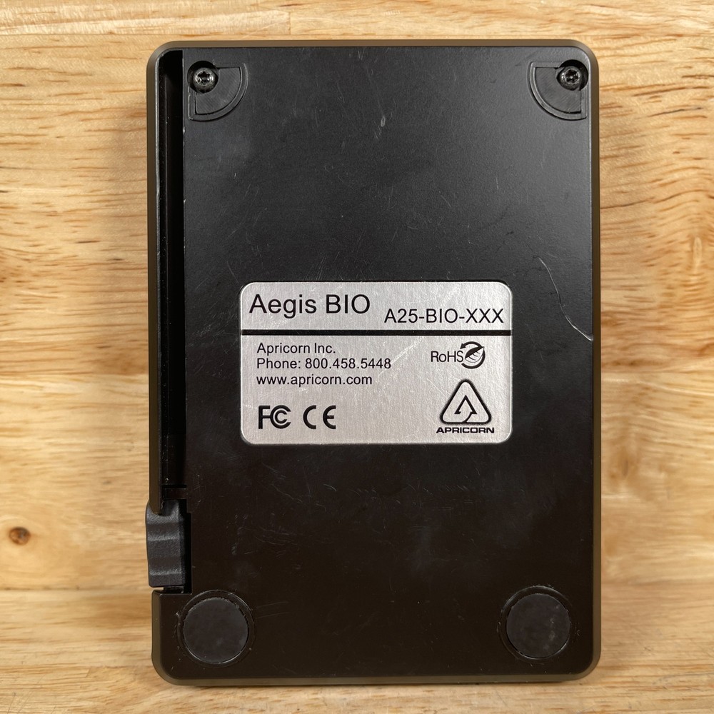 Apricorn Aegis Bio Integrated USB-Cable Fingerprint-Sensor External Hard Drive