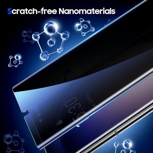 [2 Pack] for Privacy Screen Protector, [Dust Samsung Galaxy S23 Ultra Black