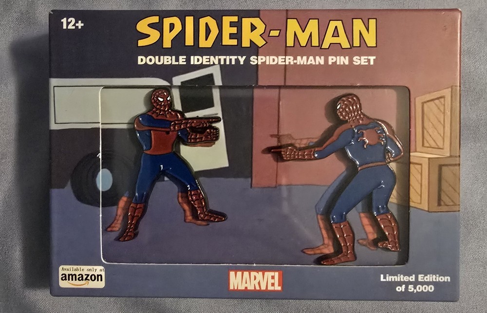 Marvel Spider-man Double Identity Pointing 2 Pin Set Amazon Exclusive