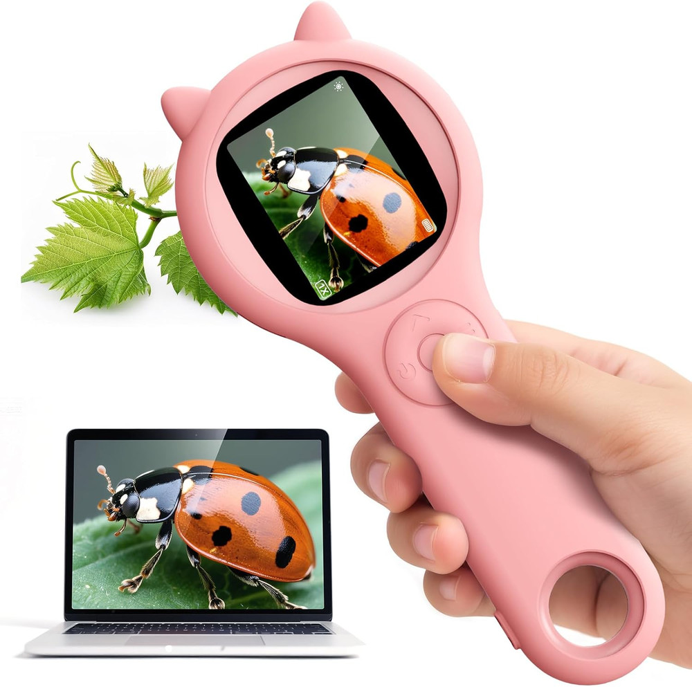 Portable Handheld Mini Digital Microscope for Kids - Educational Science Toys, C