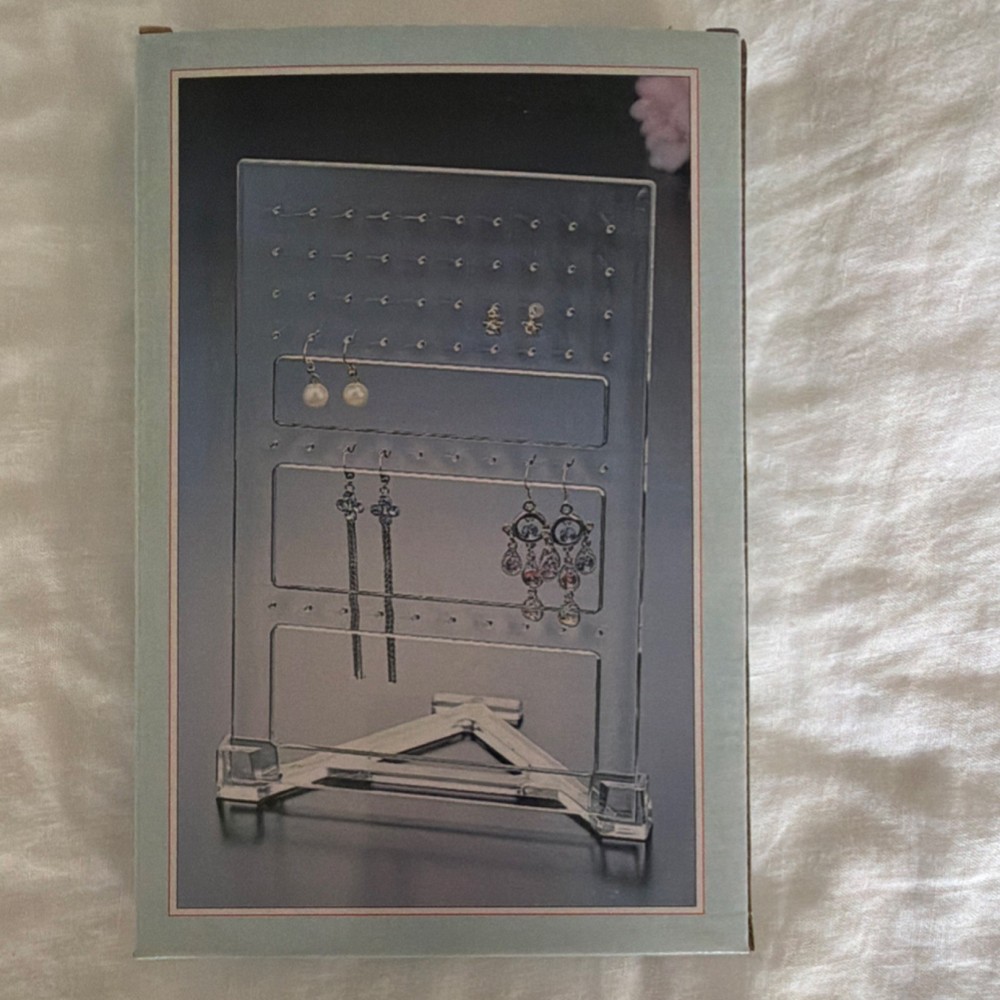 The Container Store Clear Acrylic Earring Display Stand 10053550