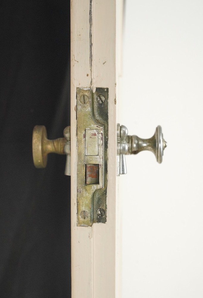 Vintage Three Panel White Passage Double Doors 76.375 x 41.625 in.