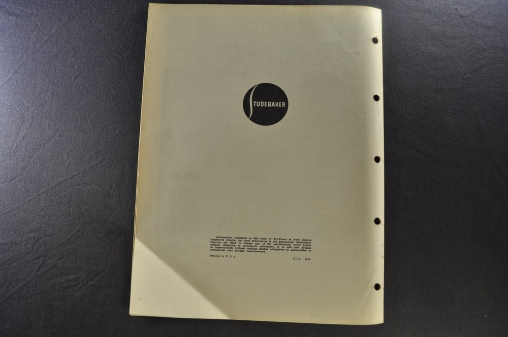 1949 Studebaker Sales Training Bulletin Commander vs Pontiac Nice Original 49