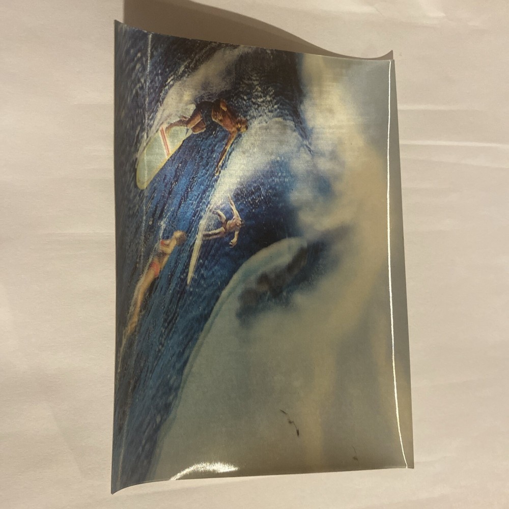 Vintage 3D Lenticular Surfing Postcard