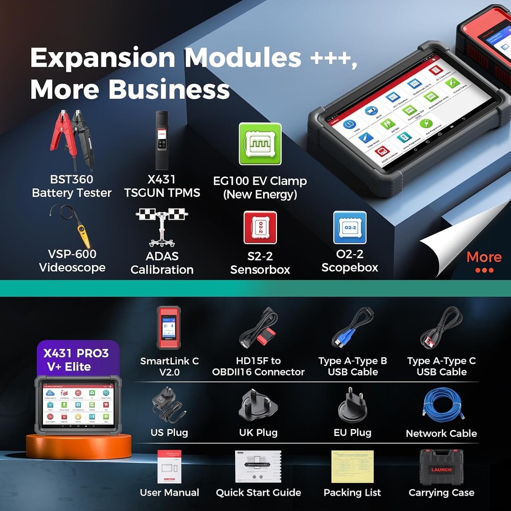 2026 LAUNCH X431 PRO3S+ Elite PRO5 Car Diagnostic Scanner Programming ECU Coding