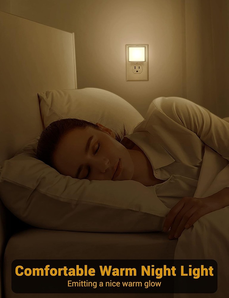 Night Lights Plug into Wall 2 Pack Plug in Night Light W/ Dusk-to-Dawn Light