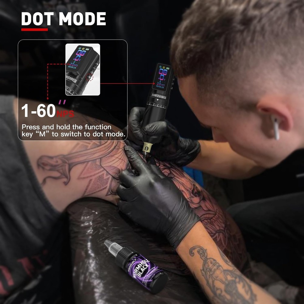 Wormhole Tattoo Gun Wireless Machine Multi-function Pen CHP82-A