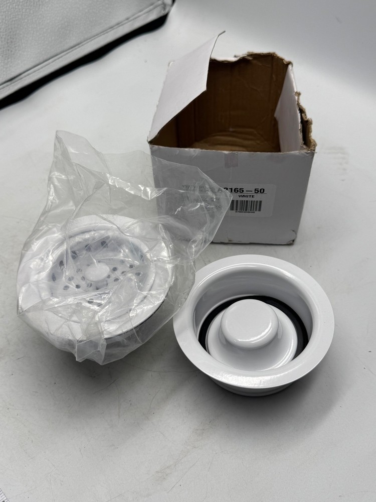 Westbrass A2165-50 Kitchen Disposal Sink Trim Set Two Pack White D214 D2089