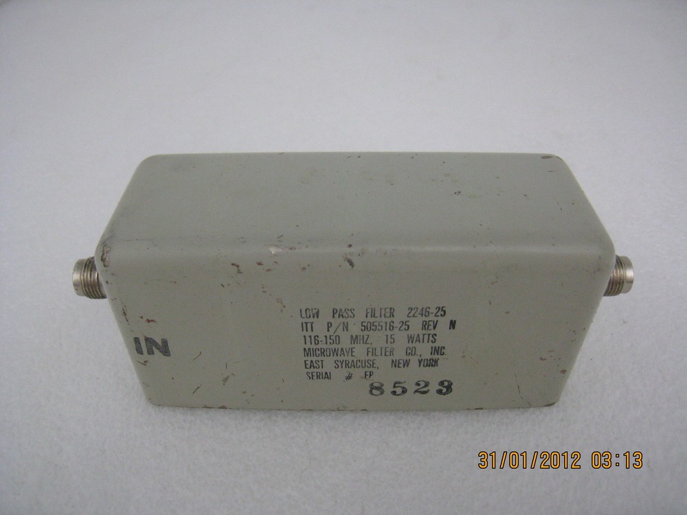 MICROWAVE FILTER Co. 2246-25 Low Pass Filter