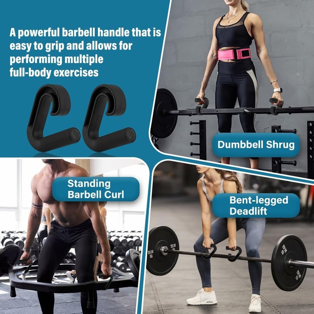 Neutral Grip Handle Attachment Pull-up Bars 1 Pair Portable Hooks Barbell Row