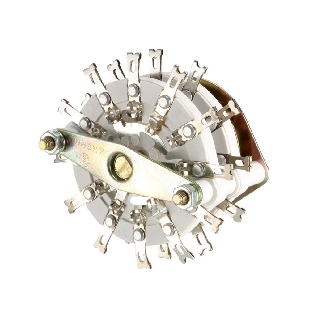 6P3T 6 Pole 3 Position Selectable 2 Deck Band Channel Rotary Selector